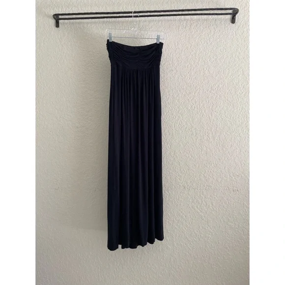 Soma black bra top maxi dress- Floral fabric design on top. Removable inserts. - Picture 2 of 5